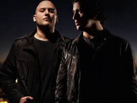 Photo officielle du duo égyptien Aly & Fila, figures emblématiques de la Trance uplifting, connus pour leur label Future Sound of Egypt et des morceaux iconiques tels que 'We Control The Sunlight'.