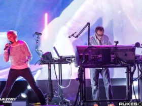 Le duo Underworld en performance live à Ultra Korea 2019